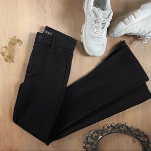 Zara black high waisted flared leggings size extra small bell bottoms flare